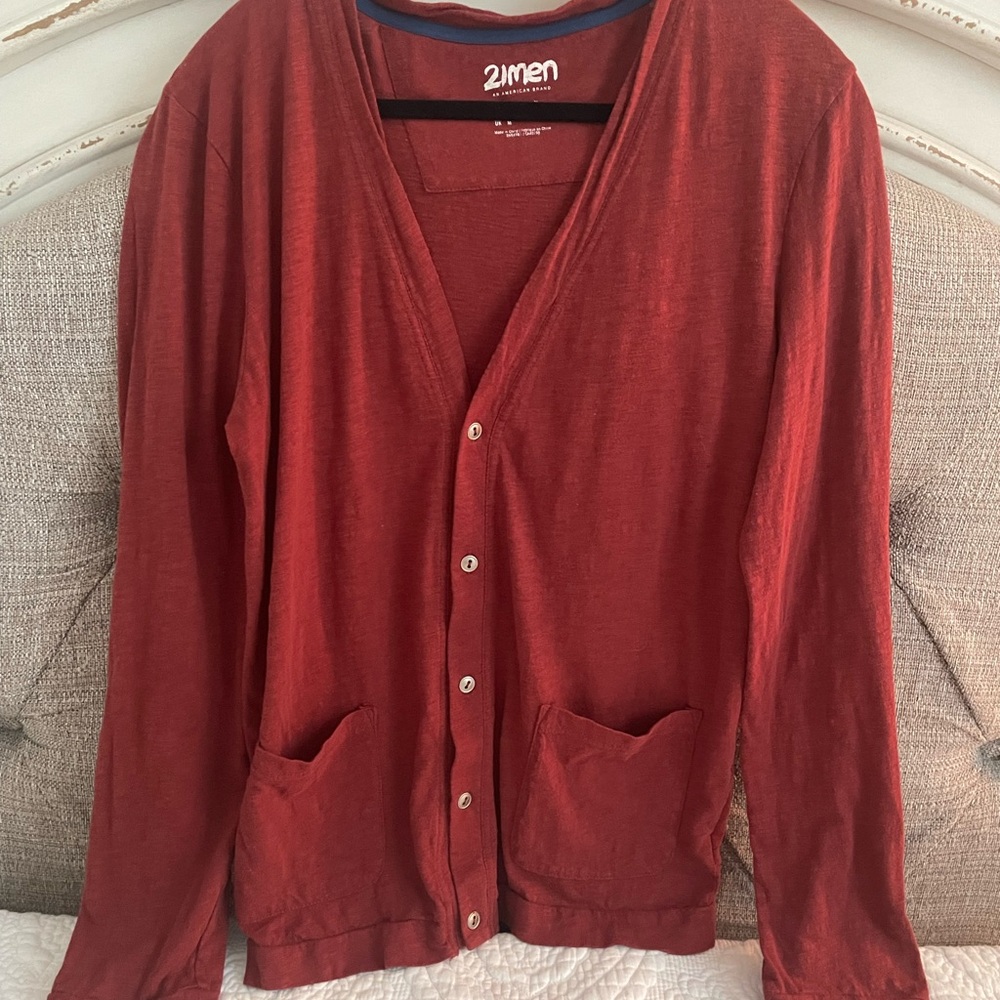 21men Burgundy Crew Neck Shirt